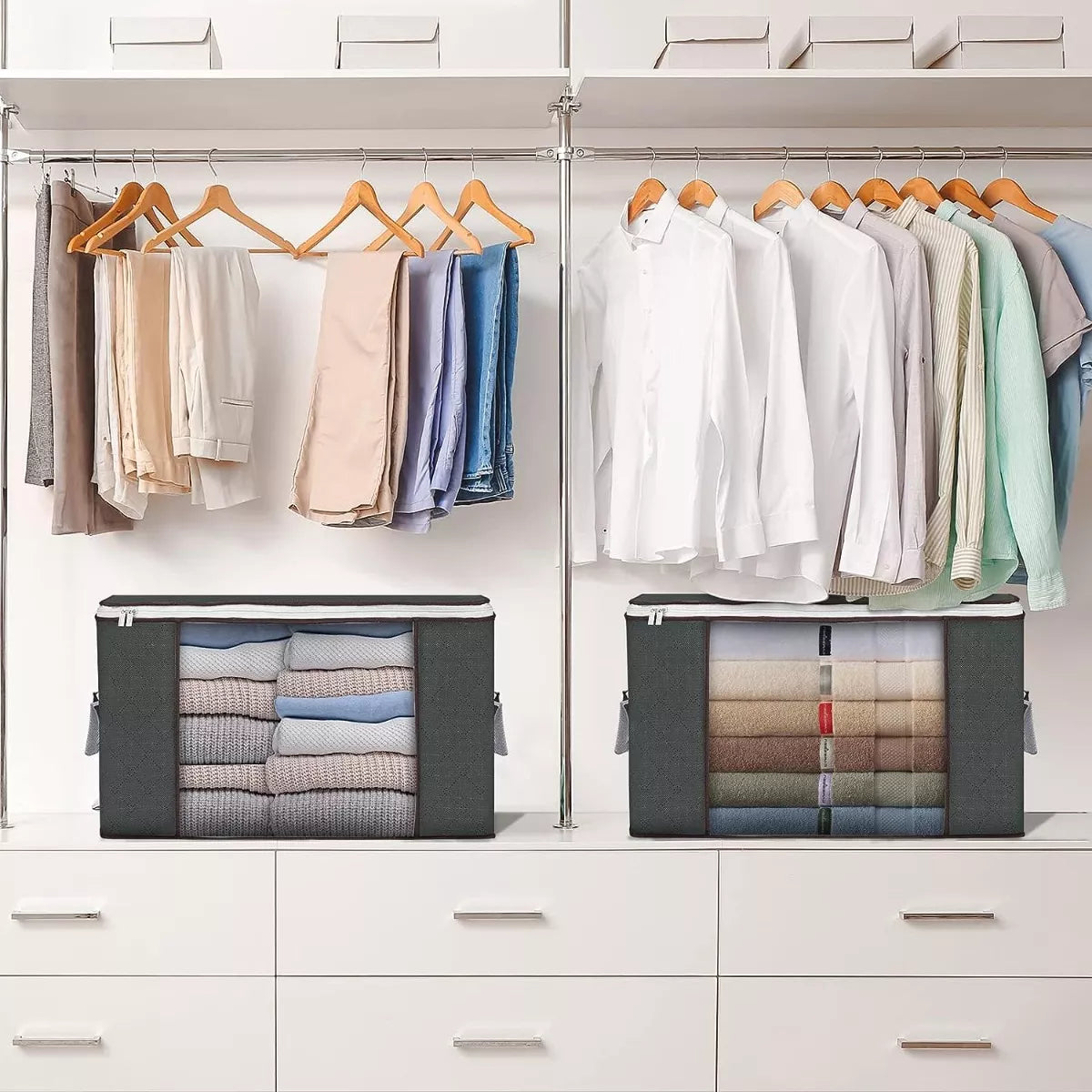 Bolsas Organizador De Ropa 6 Unid Almacenar Cobijas Sabanas