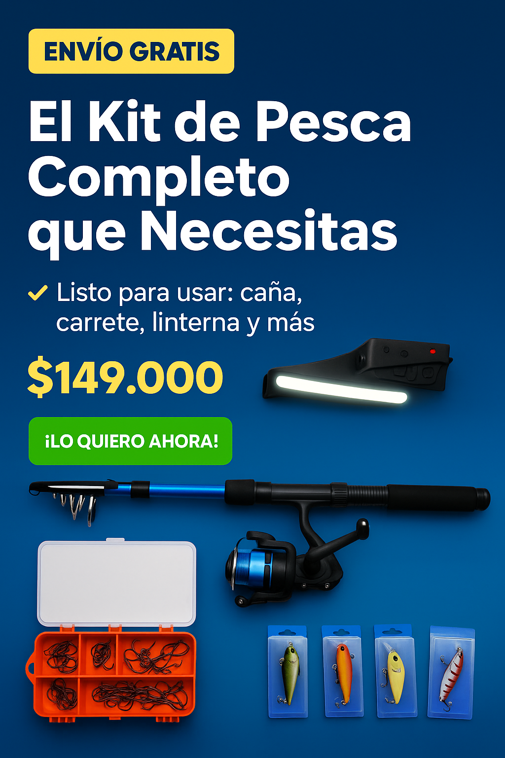 Kit completo de pesca profesional