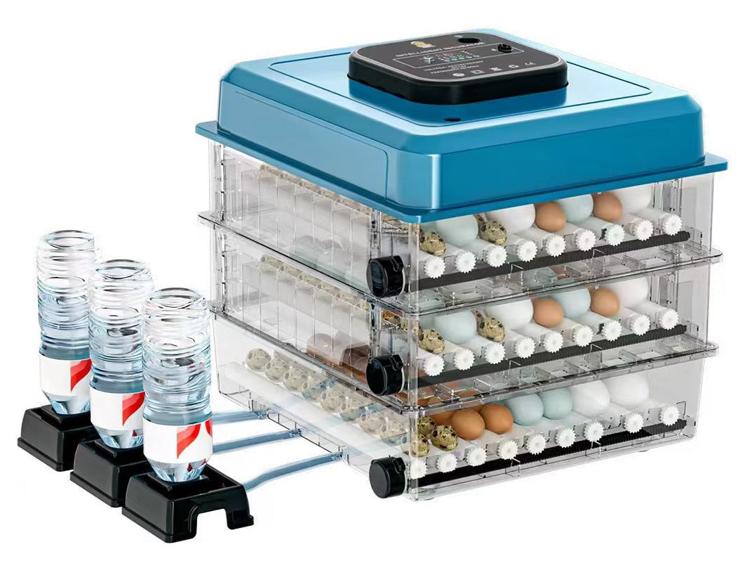 INCUBADORA 192 HUEVOS, ROTACION AUTOMATICA, CONTROL DE TEMPERATURA Y HUMEDAD