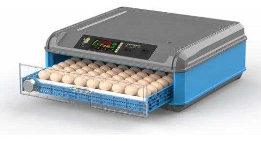 INCUBADORA 68 HUEVOS, ROTACION AUTOMATICA, CONTROL DE TEMPERATURA Y HUMEDAD