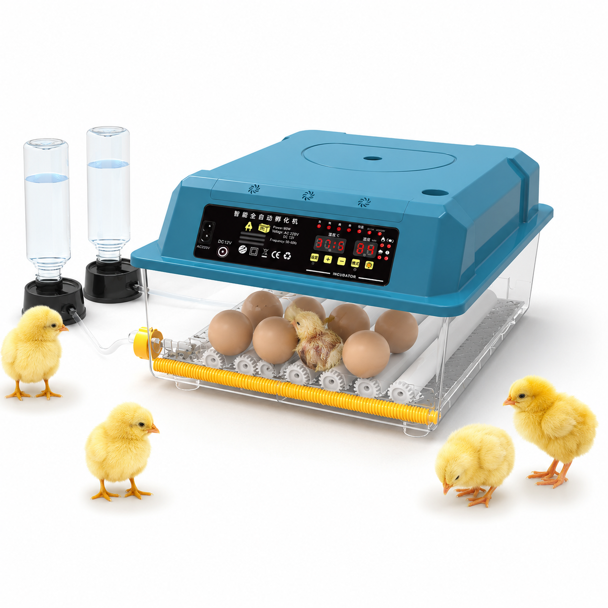 INCUBADORA 24 HUEVOS | ROTACIÓN AUTOMÁTICA Y CONTROL DIGITAL
