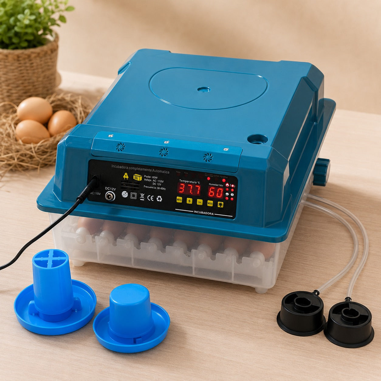 INCUBADORA 36 HUEVOS | ROTACIÓN AUTOMÁTICA Y CONTROL DIGITAL