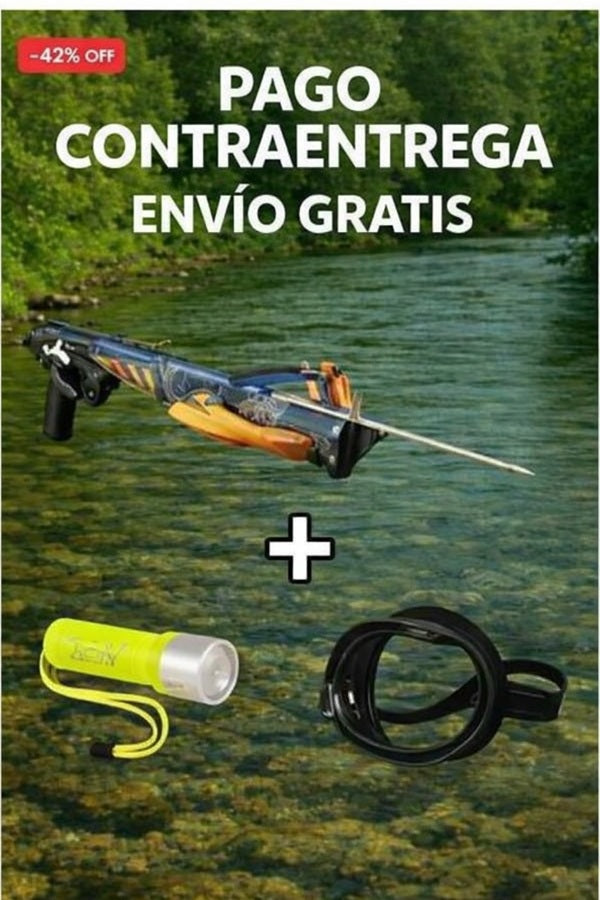 KIT dARPON DE PESCA, CARETA BUSEO Y LINTERNA
